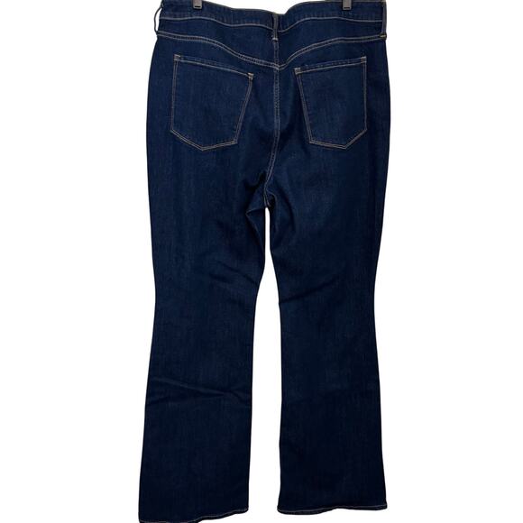 Old Navy Wow Flare Jeans 18 Tall High-Rise Dark Wash Stretch Denim Pants - Picture 4 of 8